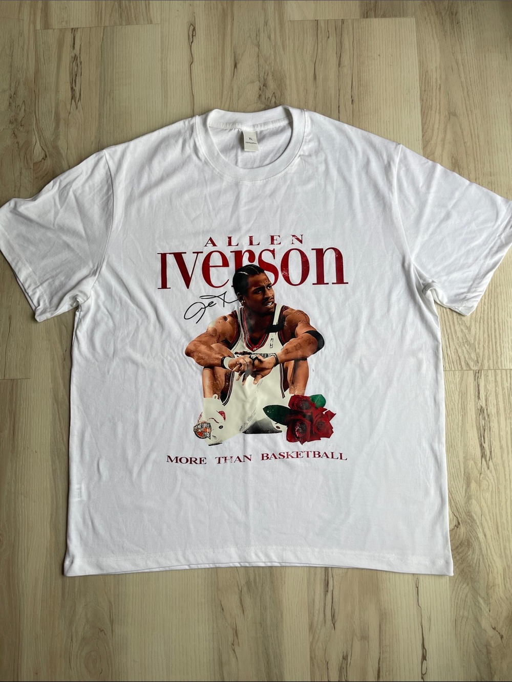 Allen Iverson White Graphic Tee - Iconic Basketball Tribute